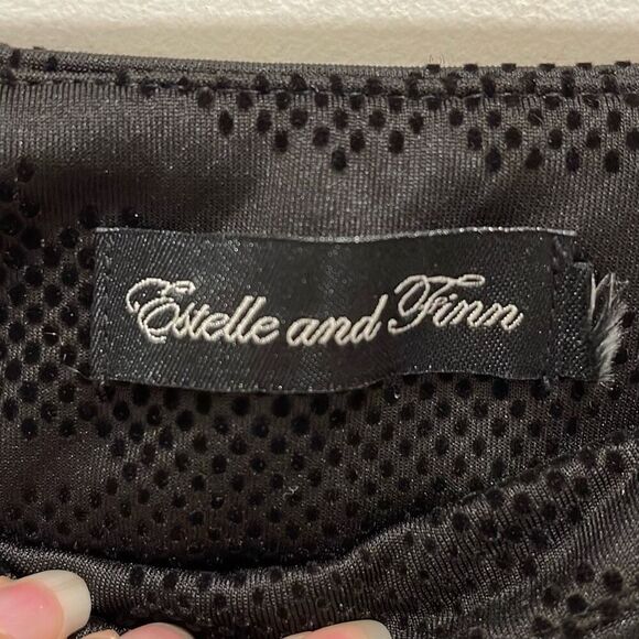 Estelle and Finn Womens Camouflage Stretch Mid Rise Leggings‎ Black Gray Medium - Picture 5 of 10